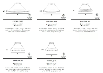 PROFILE - LED aluminium pendant lamp by Euroluce Lampadari - view 3
